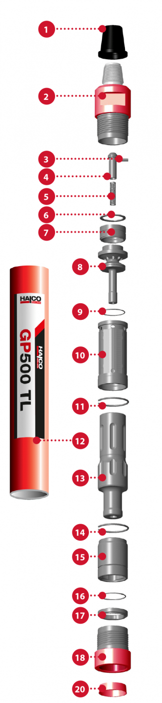 5” GP500 TL QL50 Hammer Part catalog